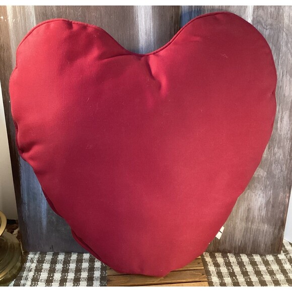 Riddle & Cockrell Heart Shaped Teddy Bear Pillow Embroidered Style Roughly 16x15 - Picture 3 of 11